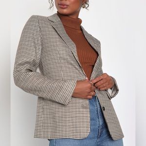 Lulus plaid blazer